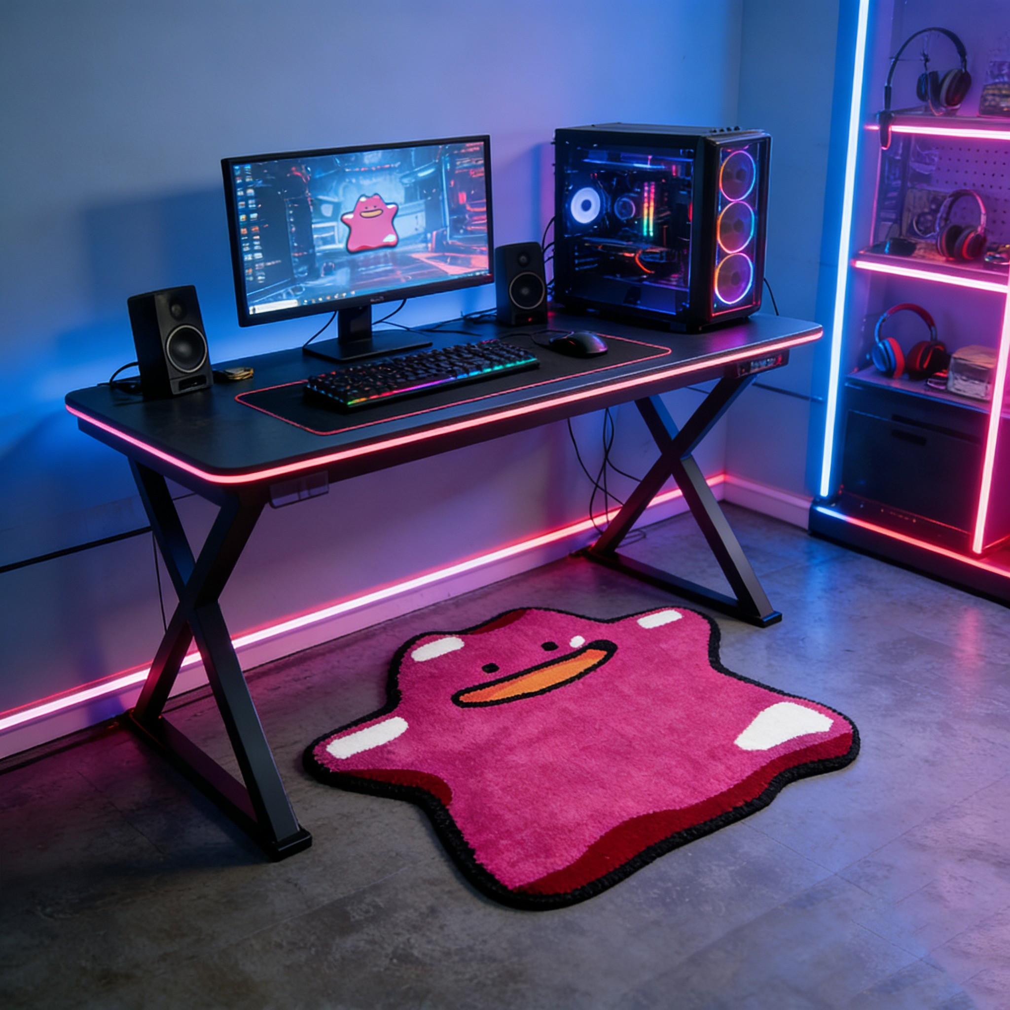 Creative Anime-Style Tufted Carpet, Soft Plush Non-Slip Rug for Bedroom Window Sills, Versatile Short-Pile Area Mat for Multiple Settings