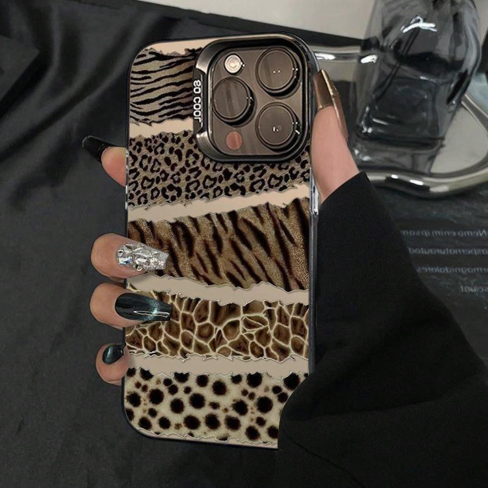 Fashion Leopard Pattern Laser Matte Protective Phone Case for iPhone Series, Ideal Gift for Mother's Day & Birthdays, Perfect for Him Her