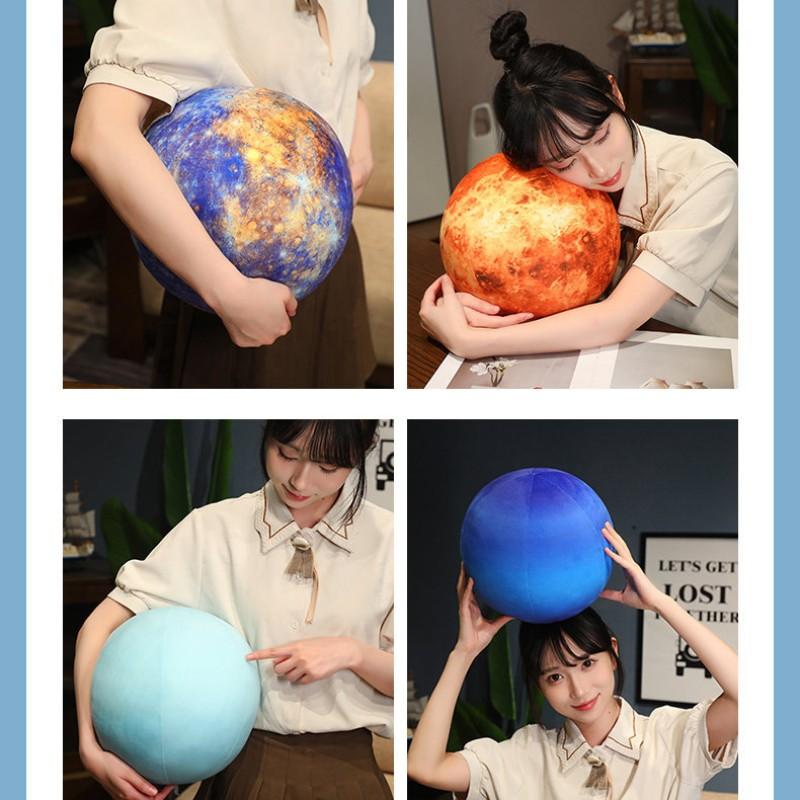 Plush Planet Stuffed Toys, Cosmic Decorative Pillow, Sofa Home Decoration, Eight Planets Plushies, Universe Ornament, Living Room Accent