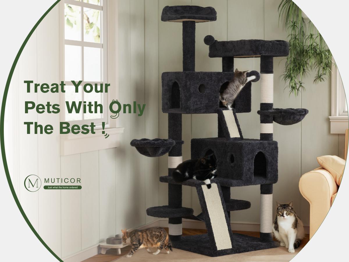 MUTICOR 65in Multi-Level Cat Tree Tower for Indoor Big Cats with Cozy Plush Perches,Cat Condo,Sisal Scratching Posts & Hammock and Baskets#TikTokShopBlackFriday #ChristmasGifts MUTICOR 65in Multi-Level Cat Tree Tower for Indoor Big Cats with Cozy Plush Perches,Cat Condo,Sisal Scratching Posts & Hammock and Baskets#TikTokShopBlackFriday #ChristmasGifts