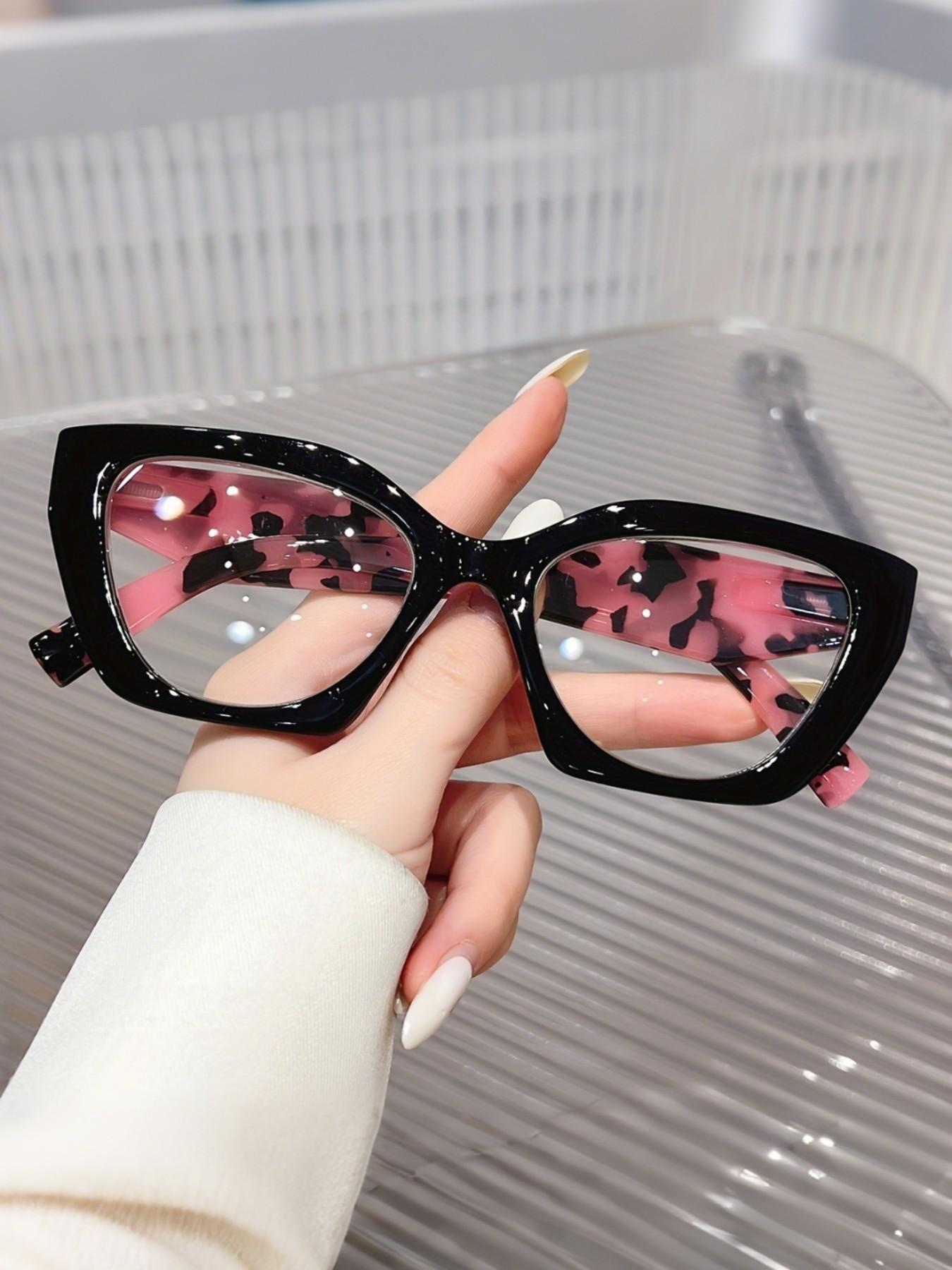 1pc Comfortable Spring Hinge Reading Glasses Retro Cute Cat Eye, Clear Transparent, Fashionable Magnifying Glasses for Elderly, Full Rim PC Frame, Lenses