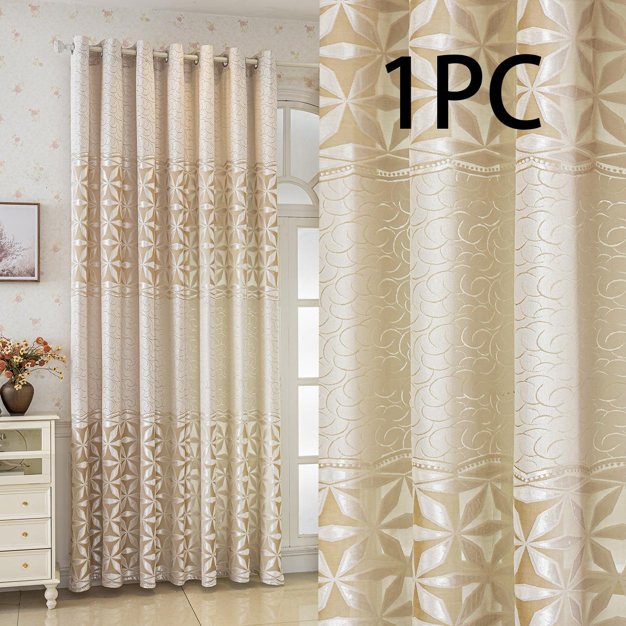 Geometric Pattern Curtain, 1 Panel Modern Simple Window Curtain, Home Decorative Curtain, Home Decoration Curtain, Home Textile for Living Room, Balcony, Bedroom or Restaurant