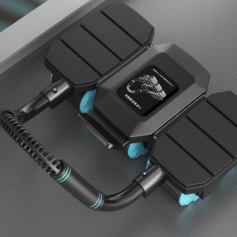 Core Ab Trainer with Elbow Support, Home Workout Equipment for Abdomen & Waist Shaping, Indoor Fitness Tool for Full Core Training, Stable Widened Anti-Tipping Wheel, Ergonomic Non-Slip Comfort Handles