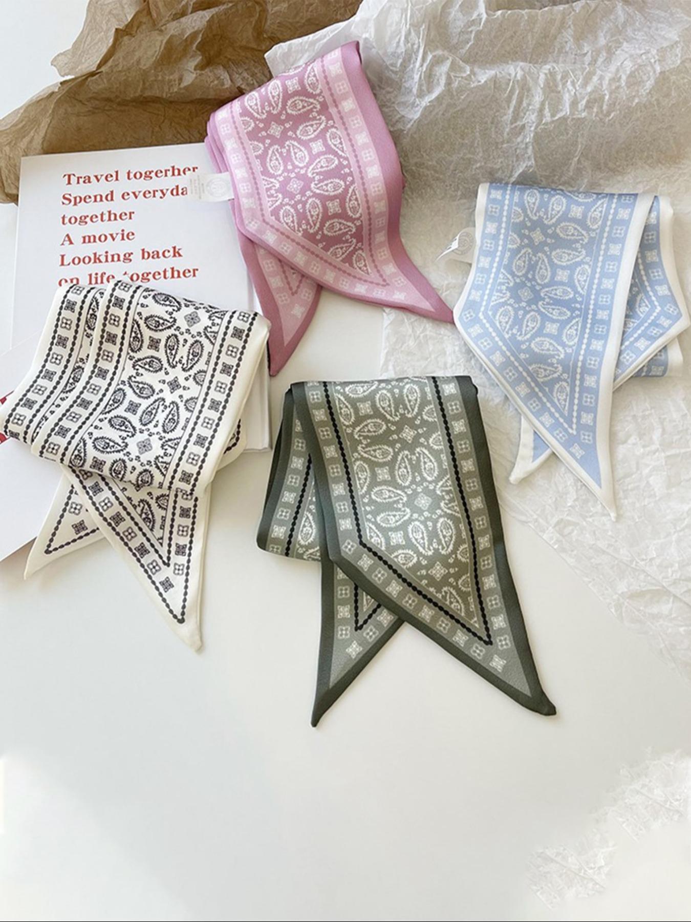 All over Print Scrunchie (4pcs), Casual Versatile Hair Accessories for Women & Girls, Minimalist Headwear Suitable for Thick Hair, Ponytail Hairstyle, Fashion Hair Accessories for Party, Daily Clothing Decor