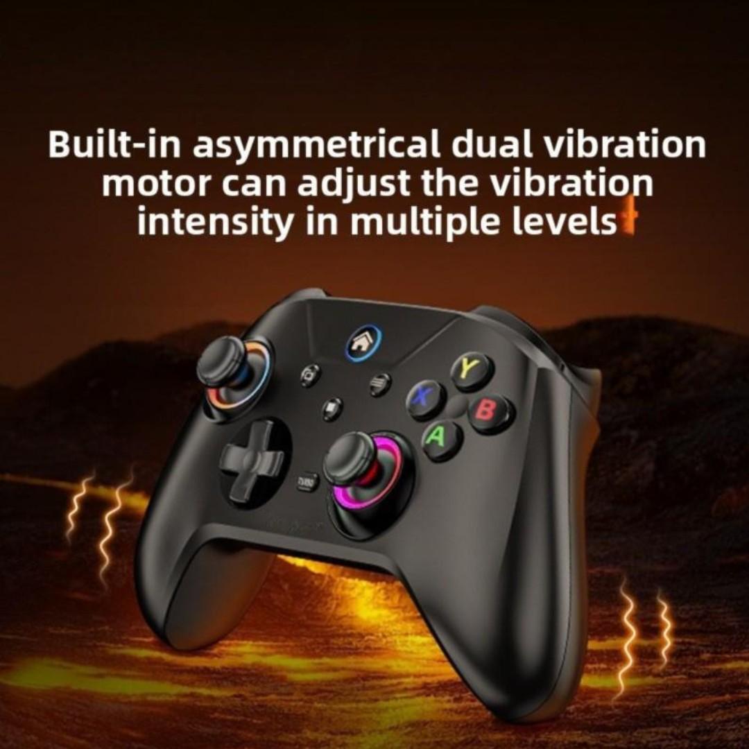 Anti drift calibration guide for Christmas gift wireless game controller Pro, PS5 equipped with LED lights - supports PlayStation 5, dual vibration, motion sensing, programmable buttons and 600mAh battery, New Year's gift, gift for boyfriend