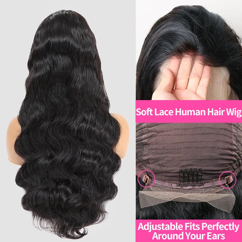 360 Body Wave Lace Front Wigs Human Hair Pre Plucked 13x6 Lace Frontal Wigs Human Hair Hd Transparent Lace Wig for Women With Baby Hair Natural Color 360 Body Wave Lace Front Wigs Human Hair Pre Plucked 13x6 Lace Frontal Wigs Human Hair Hd Transparent Lace Wig for Women With Baby Hair Natural Color