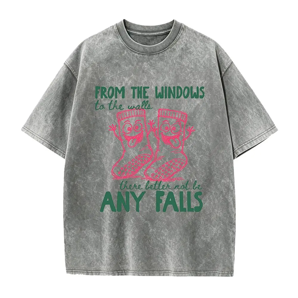 From The Windows To The Walls There Better Not Be Any Falls T-Shirt, Funny Nurse Top, Hospital Humor Nurse Shirt