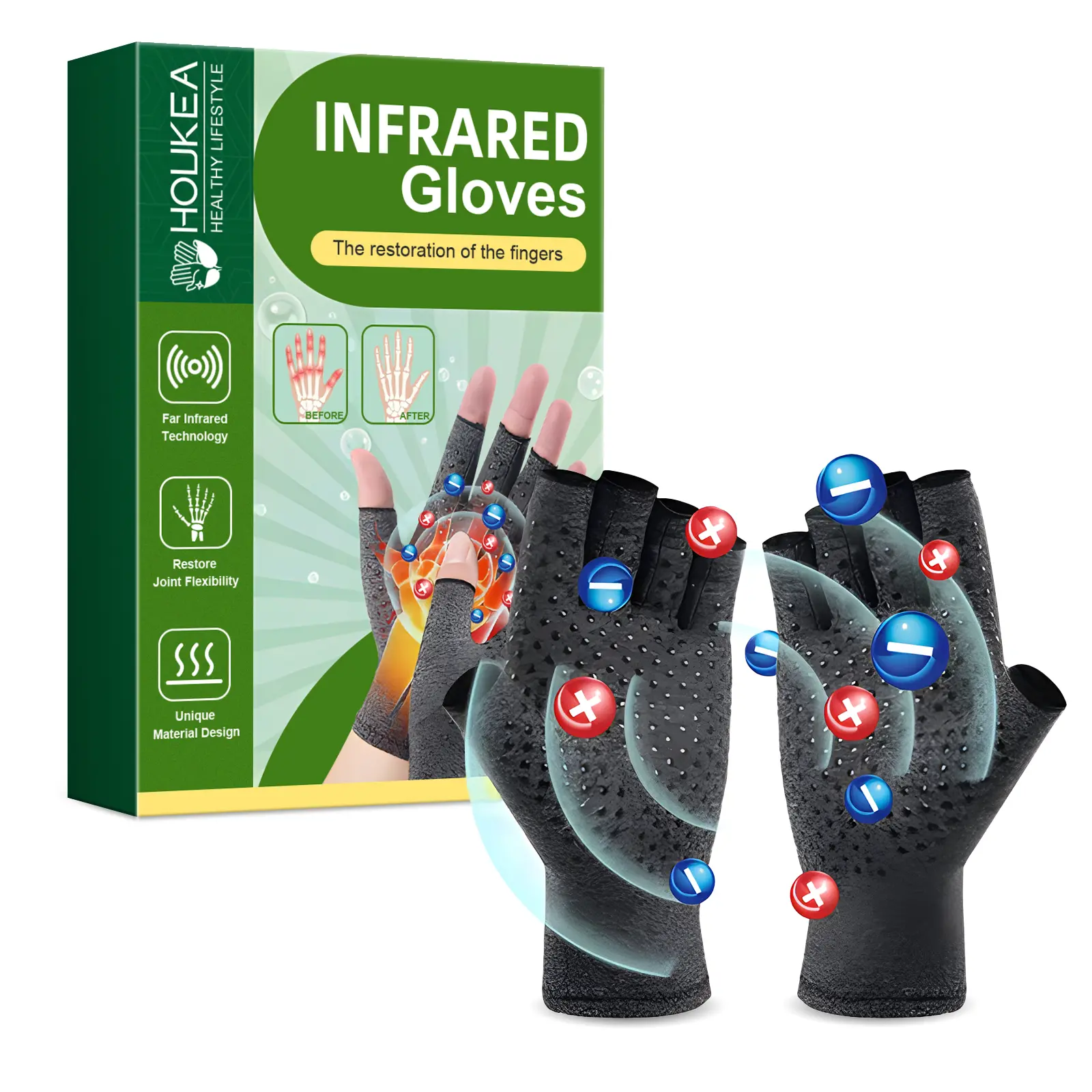 Houkea Joint Care Gloves, Relieve Thumb Stiffness And Finger Joint Soreness And Swelling Discomfort Care Gloves