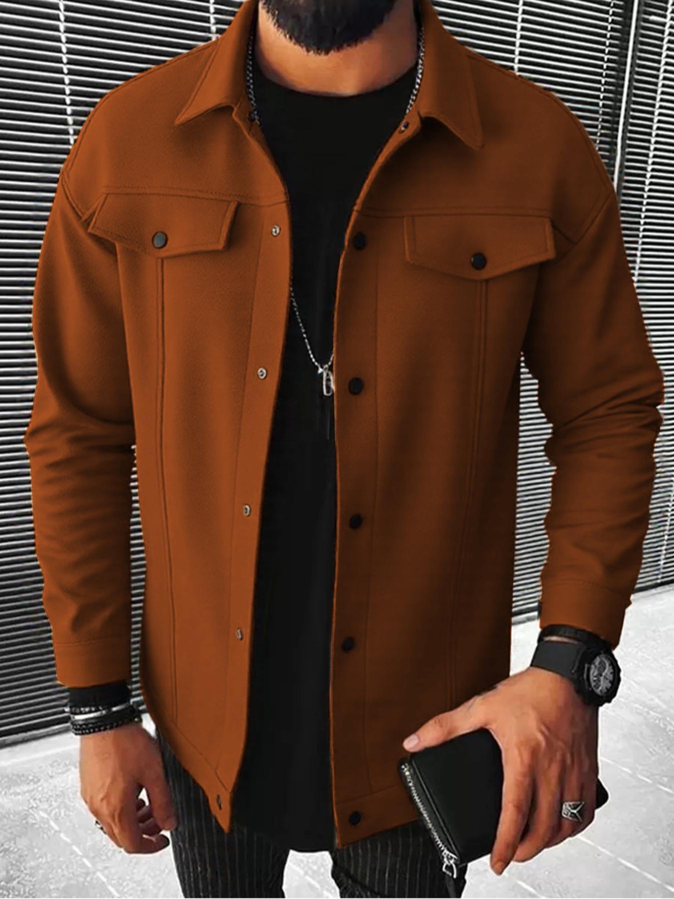 Men's Casual Wool Blend Jacket Coat, Stylish and Versatile Design for Both Casual and Formal Occasions, Perfect for All Seasons