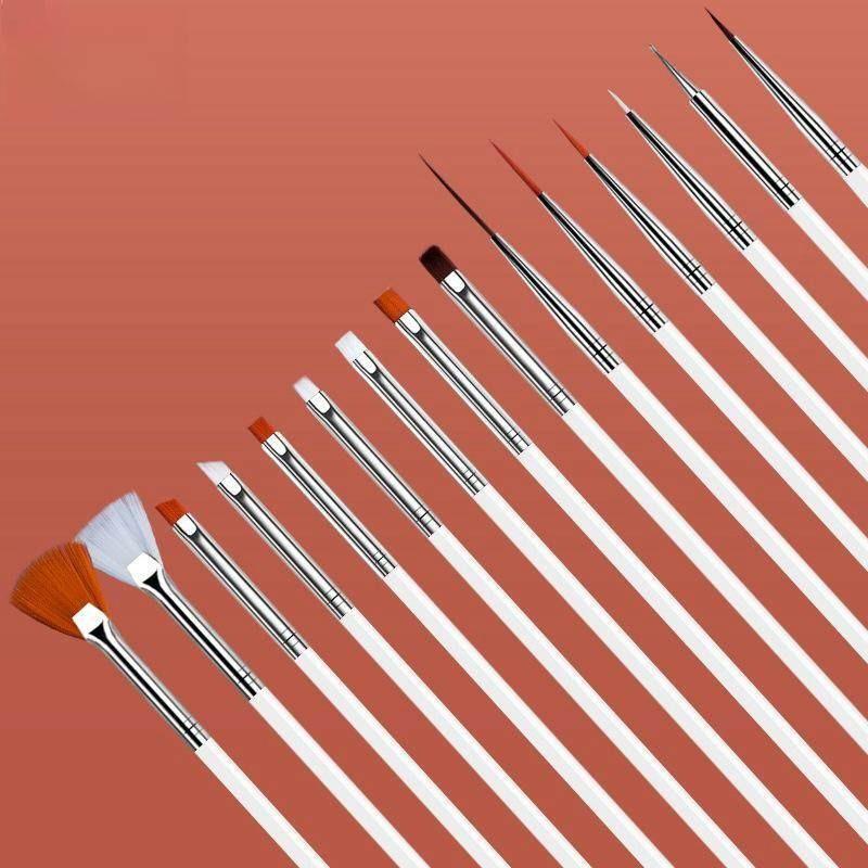 1 set/ 15pcs Cake Decorating Brushes Cake Painting Brushes Food Paint Brush Multiple Function Fondant Brush Cookie Brushes DIY Tool Set Cake Decorating Painting Tool Icing Pastry Brush for Baking Pastry Decorating Tools