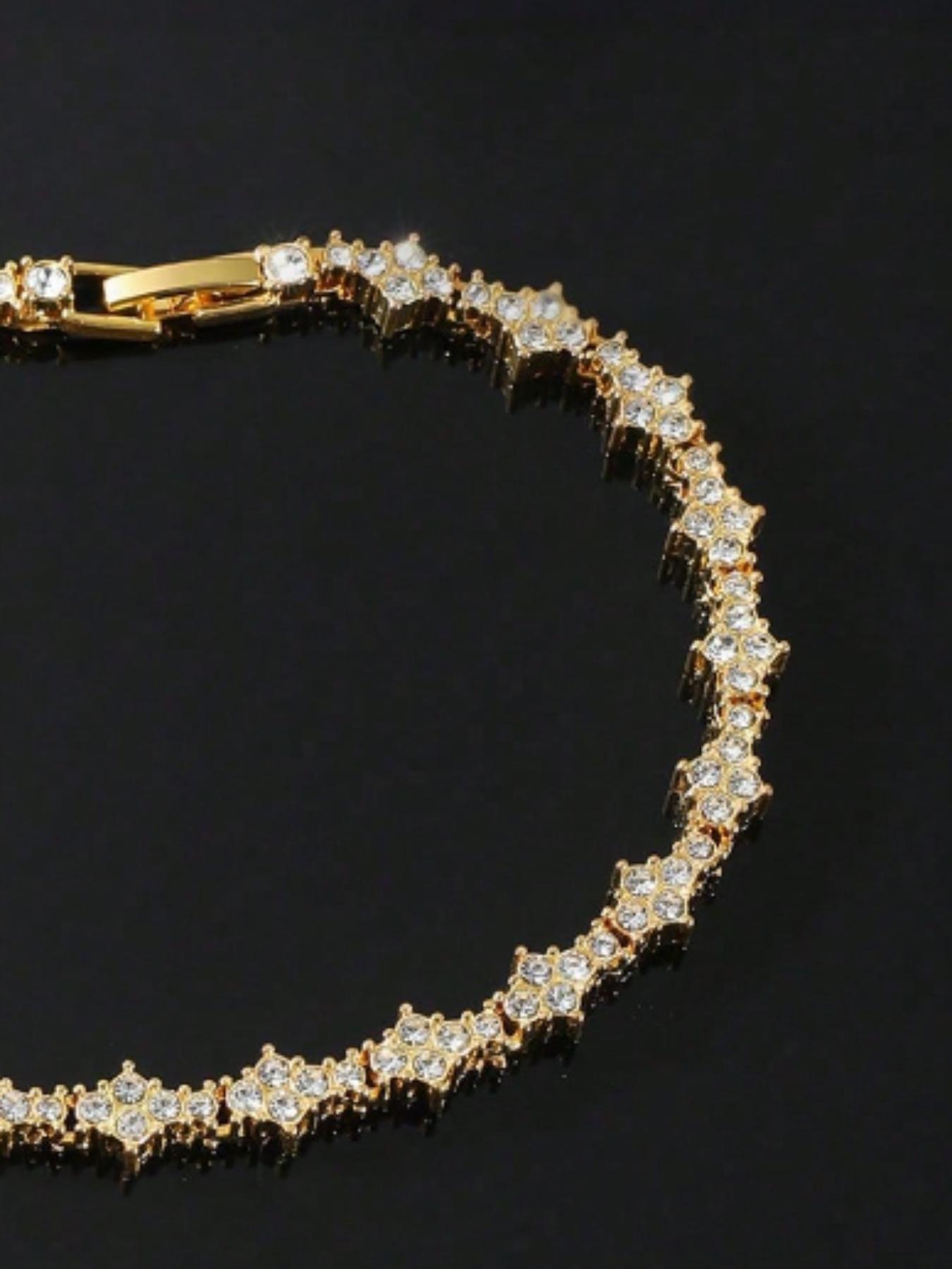 Hip-hop Style Tennis Bracelet, Elegant Fashionable Accessories for Men and Women, Classic Sparkling Cubic Zirconia Commemorative Gift for Birthdays, Anniversaries, Exquisite Trendy Bracelet, Jewelry Bracelet, Bling Stylish Accessory