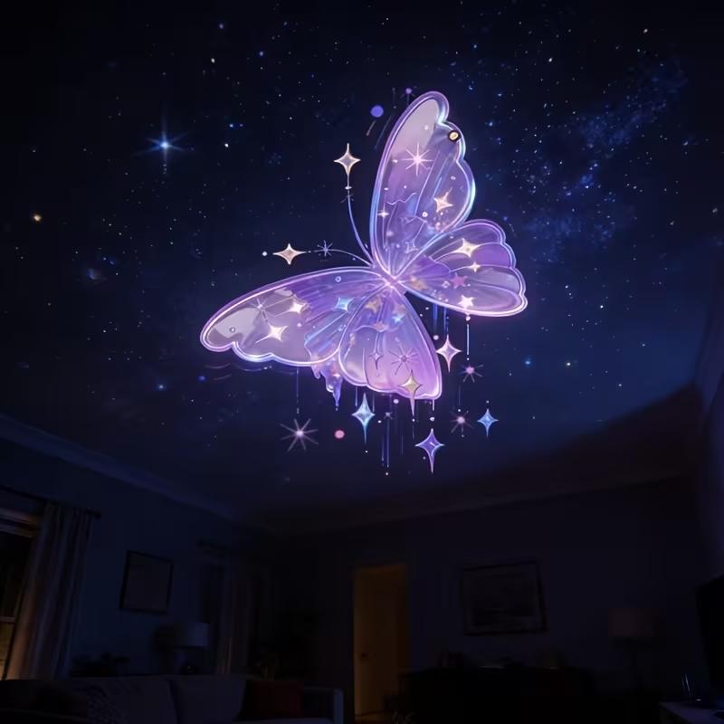 USB LED Projector Light, Aurora Projector Lamp with 3/6/10pcs Patterns, LED Dream Projector Lamp Rose, Whale, Butterfly, Cloud Projection - USB Projector Night Light for Wall/Ceiling Decoration, Bedside Night Light, Birthday Gift