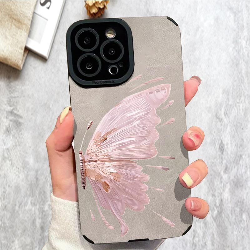 Ethereal Artistic Butterfly Phone Case, Multiple Specifications Available, Translucent Wing Design, Slim Protective Cover for Daily Use, Stylish & Durable Mobile Accessory