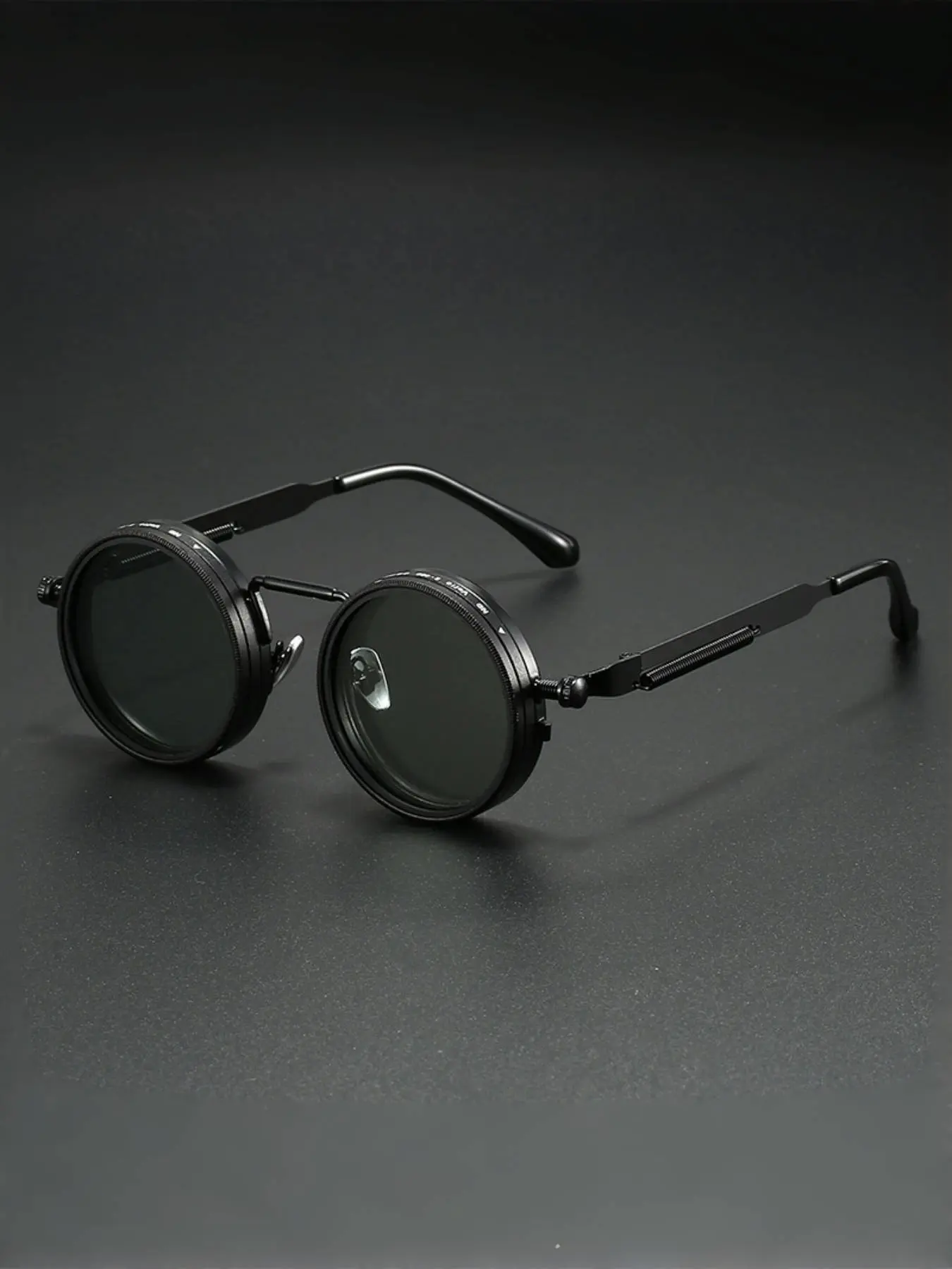 Adjustable Nd9 Sunglasses, UV Protection Polarized Glasses, Retro Round Frame, Unisex, Stylish Sunglasses, Ideal for Outdoor Activities, Driving, Fishing, Parties
