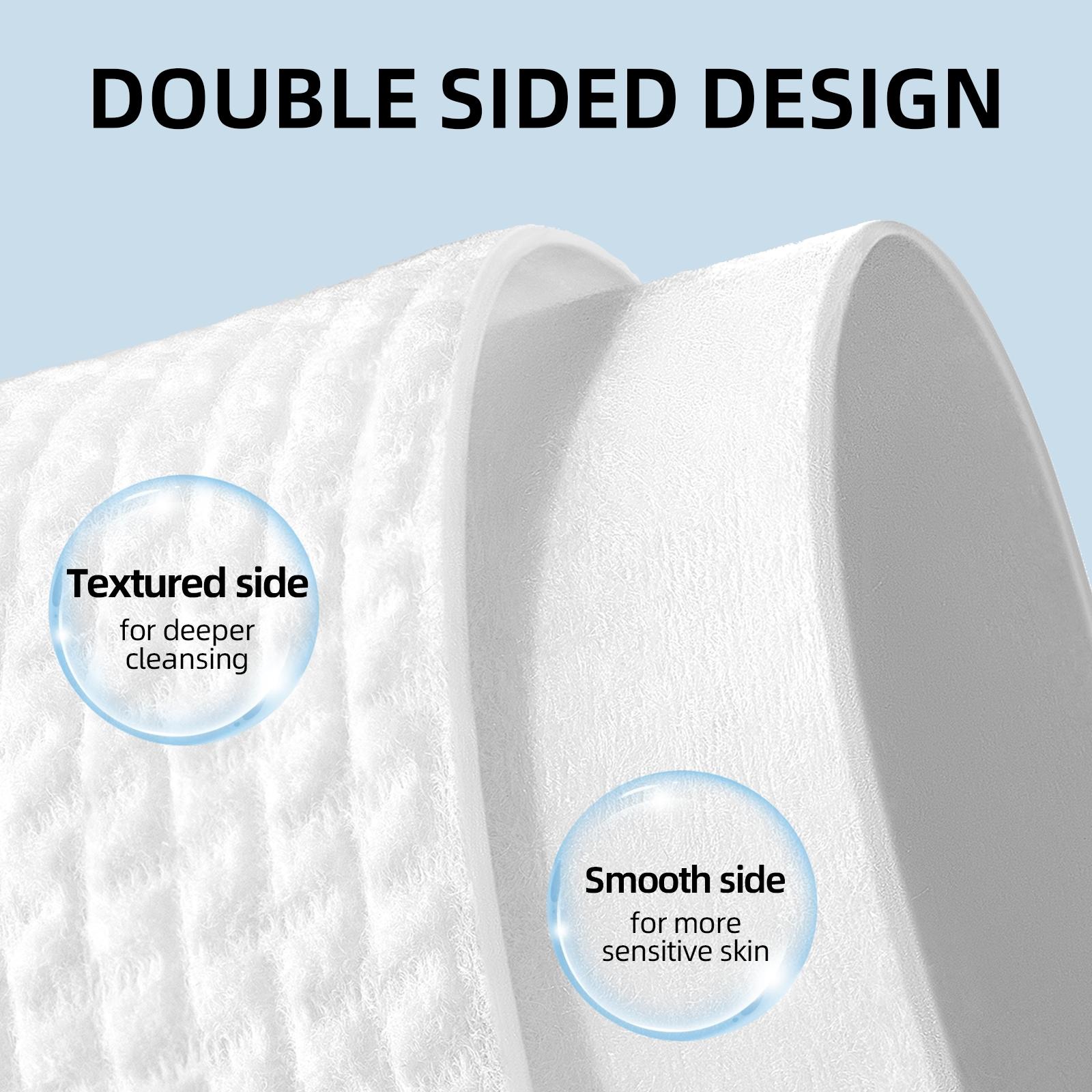 Disposable Face Towel, Single Use Towelette, 50 count/box Portable Multipurpose Wet and Dry Towel, Soft Face Towel for Home, Bathroom and Outdoor Travel, Absorbent Breathable Towel
