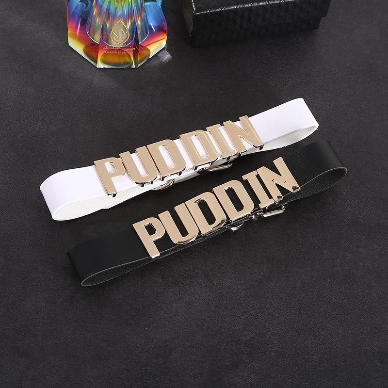 Women's Harley-Style Leather Short Neckband Choker Necklace with Letter Print - Punk Look Cosplay Accessory for Daily Party Outfits, Adult Use, Choker Fit