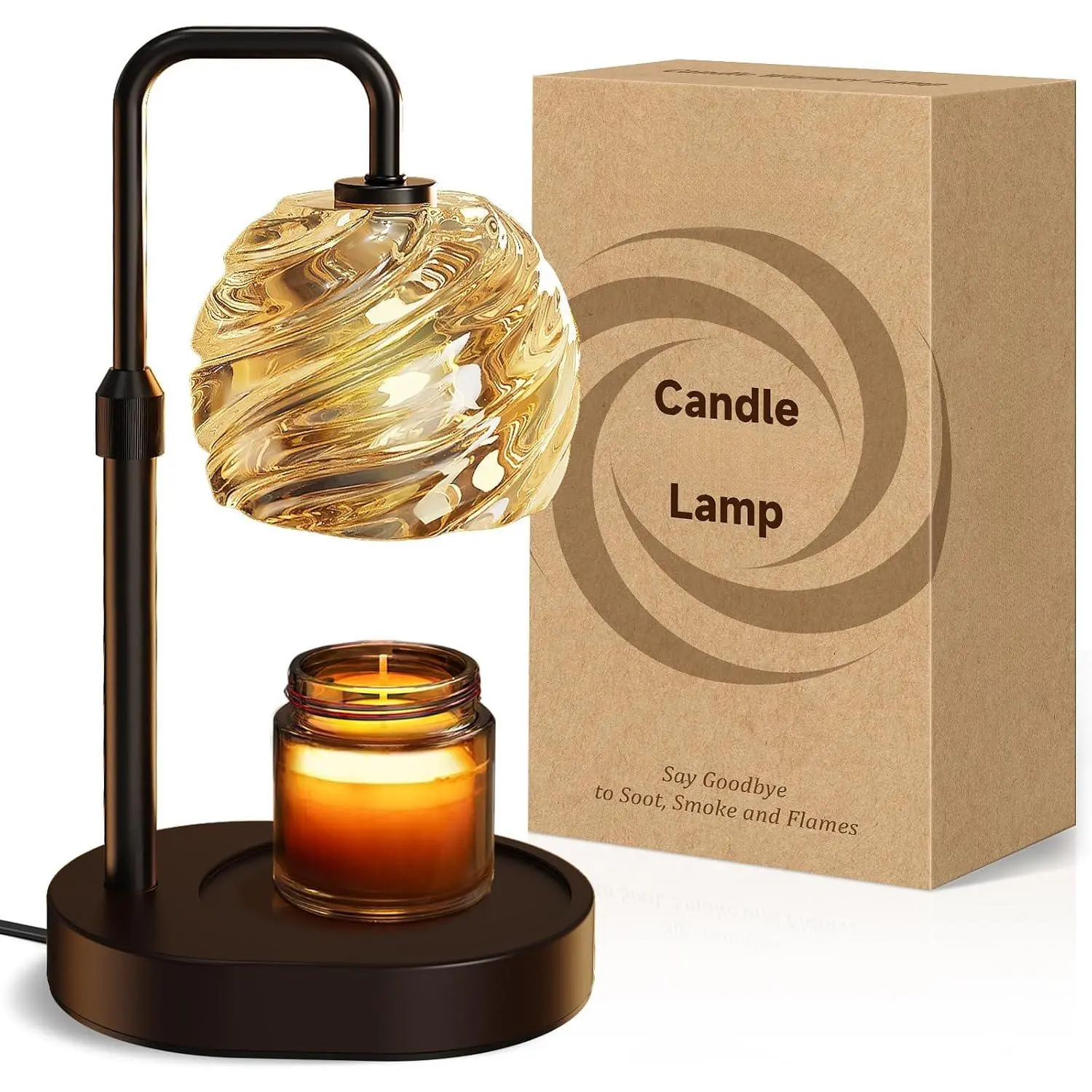 Dimmable Adjustable Decor Candle Holder for Jar Candles with Timer