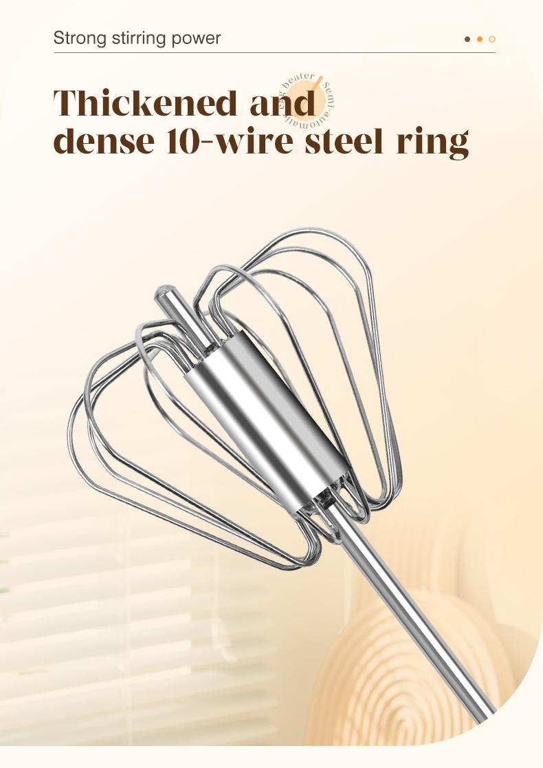 Stainless Steel Hand-Push Rotary Whisk A hand mixer stirrer for cooking, perfect for blending, whisking, beating, and stirring tasks. Stainless Steel Hand-Push Rotary Whisk A hand mixer stirrer for cooking, perfect for blending, whisking, beating, and stirring tasks.