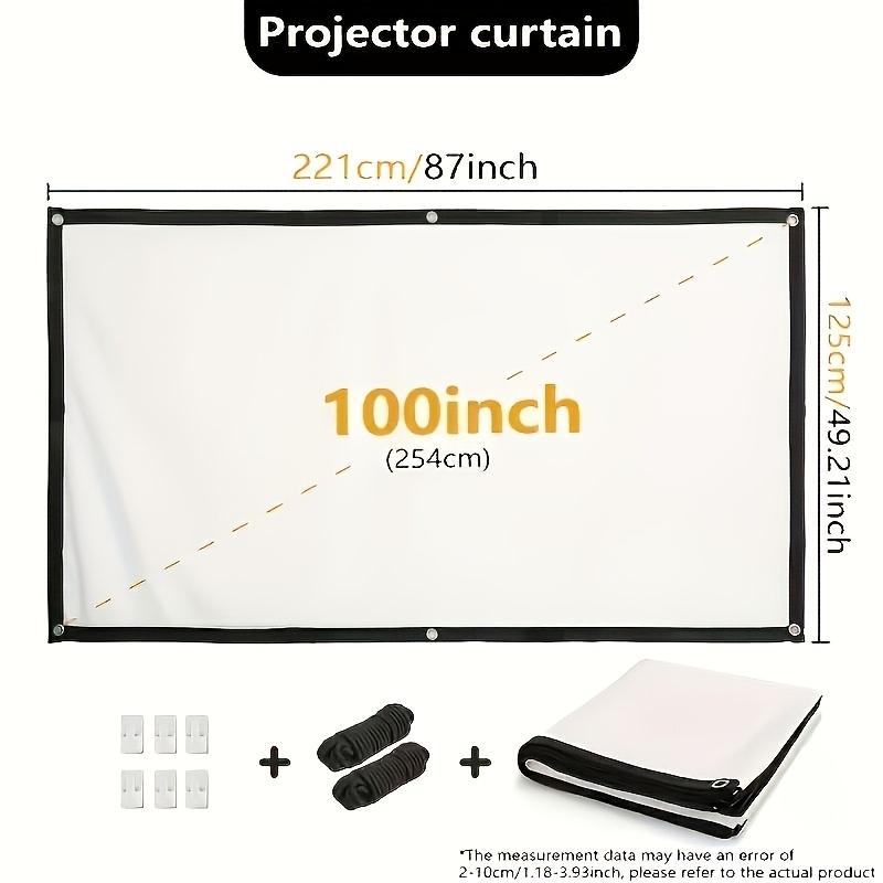 Large Screen Projector Support 1080P Resolution, Portable Pocket Design, Wall-Mounted Option for Home Theater & Presentation