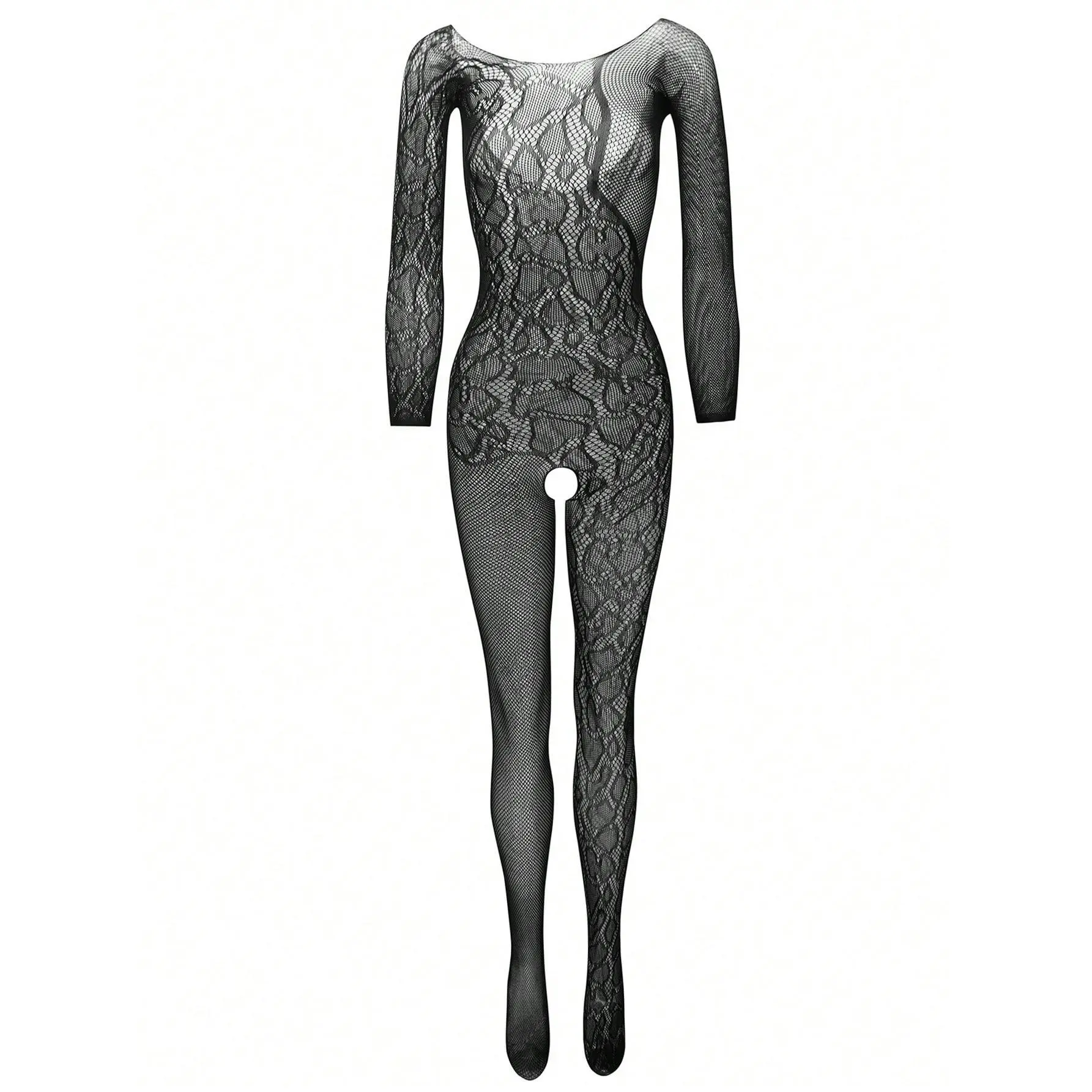 Black-patterned snakeskin netting