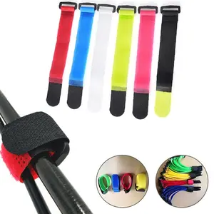 20 Pcs Velcro Cable Ties, Reusable Zip Straps for Organizing Cables, Fishing Rods Bundling, Durable Reliable Multi-Functional