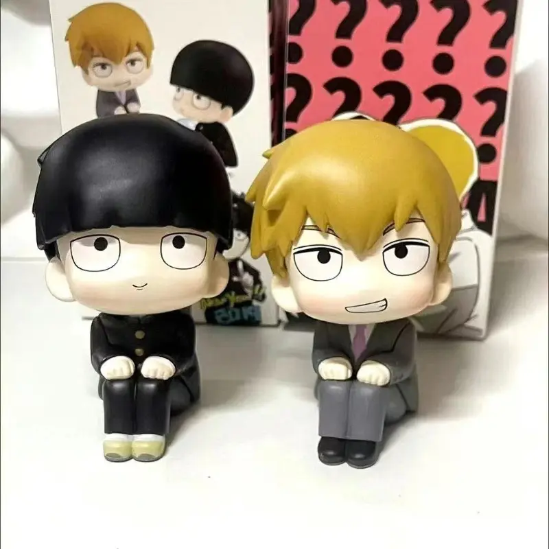 Anime Mob Psycho 100 Reigen Arataka Q-Edition Kawaii Plastic GK Figure, Sitting Palm Series Desktop Ornament Collectible Toy, Collectibles
