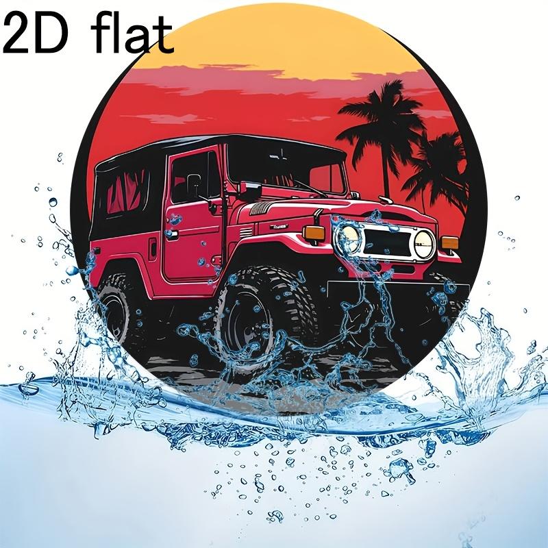 2pcs Jeep Car Cup Holder Coasters Compatible for JEEP Vehicles, Non-Slip Drink Holders Suitable for Coffee, Tea, Wine, for Parties, Holiday Gifts, Car for SUVs and for Use, 2D Flat