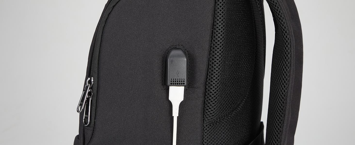 Laptop Backpack with USB Charging Port - 15.6 Inch College School Backpack, Water Resistant Work Bag for Nursing, Travel & Carry-On Essentials