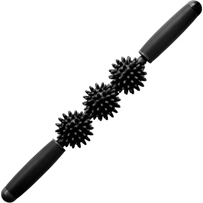 Outdoor sportsware Coolife Fascia Muscle Roller, Cellulite Massager, Fascia Roller Stick| for Cellulite and Sore Muscles - Neck, Leg, Back, Body Deep Tissue Massage Stick Tools - 3 Balls Size Version
