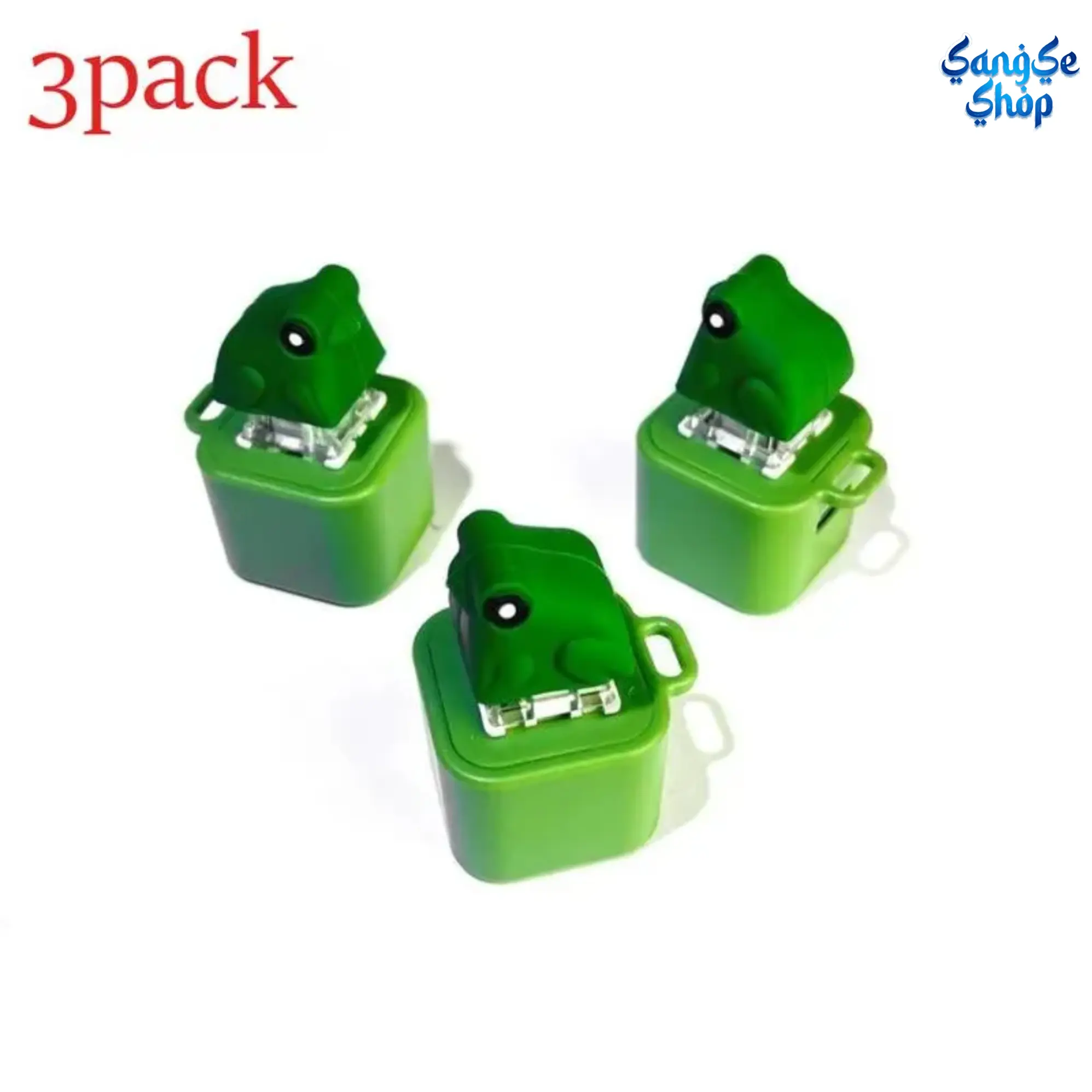 3PCS Frog Keychain Set, Cute LED Light Up Fidget Keychain with Realistic Frog Sound, Fun Sensory Toy Accessory, Stress Relief Pocket Gadget for Car Keys, Backpack, Gifts & Everyday Carry