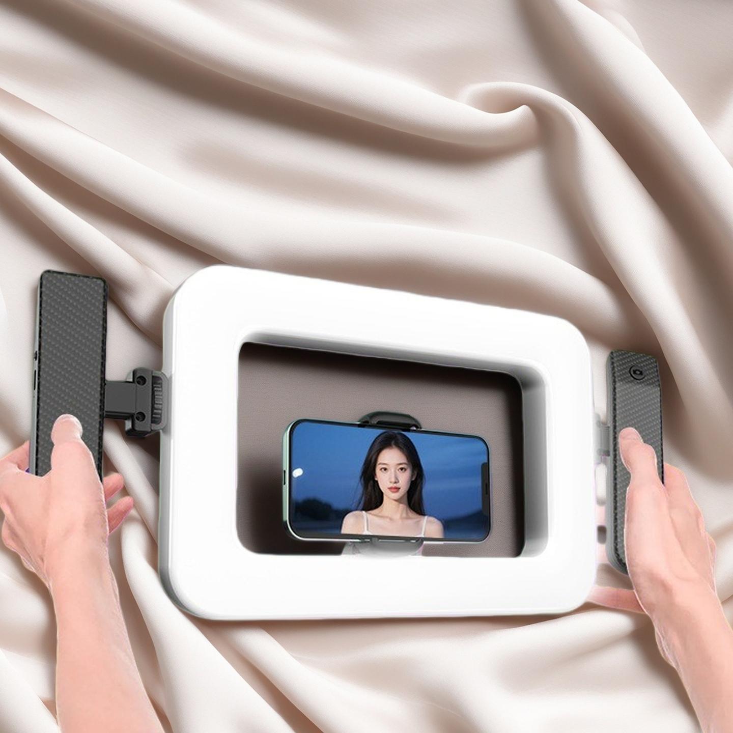 Handheld Multifunctional Circular Fill Light with Handle, Built in Wireless Remote Control, 3600mah Rechargeable Battery, Three Color Temperatures, Portable Selfie Lamp, Phone Accessories, Gift