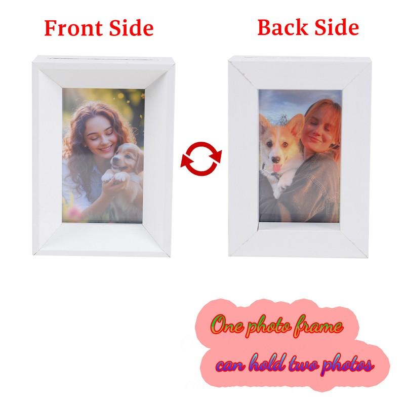 Vintage Style 3 Inch Photo Frame, Mini Decorative Frame for Living Room Bedroom, Holds 2 Photos, Ideal Gift for Birthdays Holidays