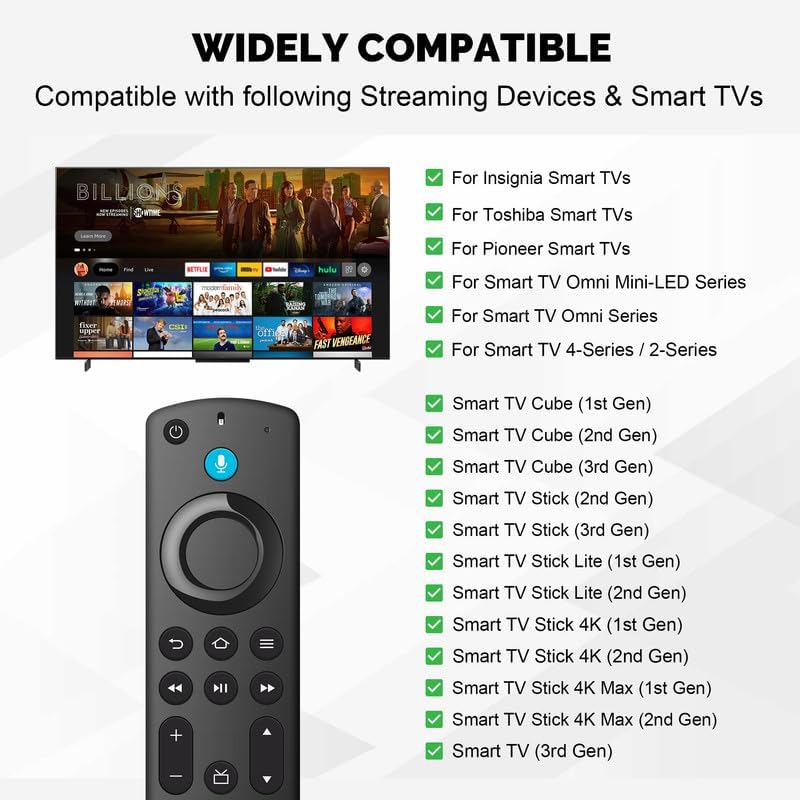 Voice Remote Compatible with FireSeries Insignia TVs Stick (2nd/3rd Gen)/4K/Lite/4K Max, Fire TV 3rd Gen/TV Cube(1st/2nd/3rd Gen), for Insignia QLED Series Voice Remote Compatible with FireSeries Insignia TVs Stick (2nd/3rd Gen)/4K/Lite/4K Max, Fire TV 3rd Gen/TV Cube(1st/2nd/3rd Gen), for Insignia QLED Series