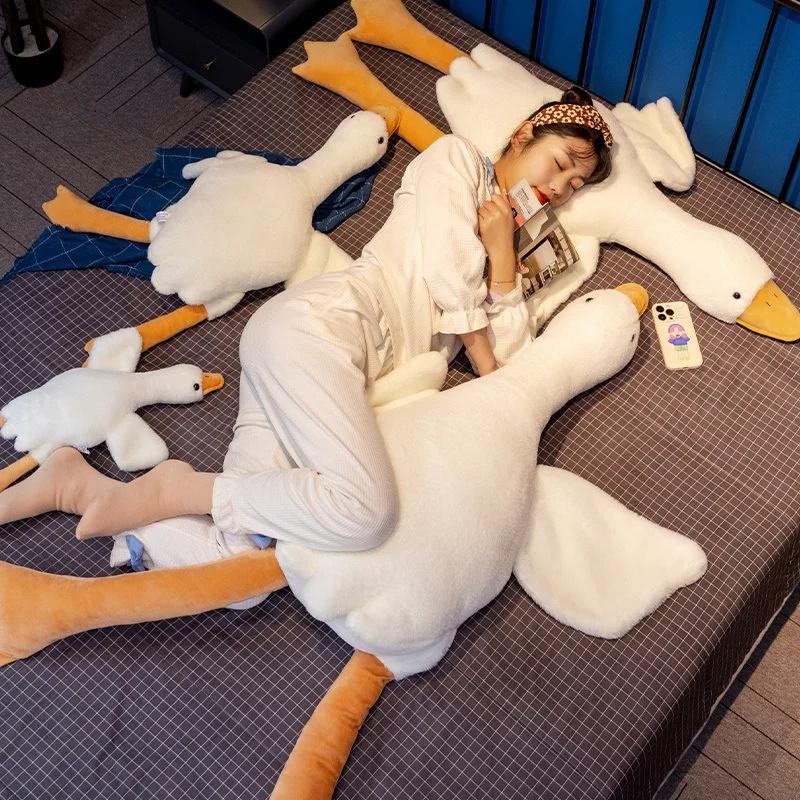 Funny Goose Soft Plush Stuffed Animal Toy, 35-130cm Stuffed Animals, Multi-Use Sleeping Pillow & Sofa Cushion, Ideal Gift for Kids for Birthday & Holiday Occasions