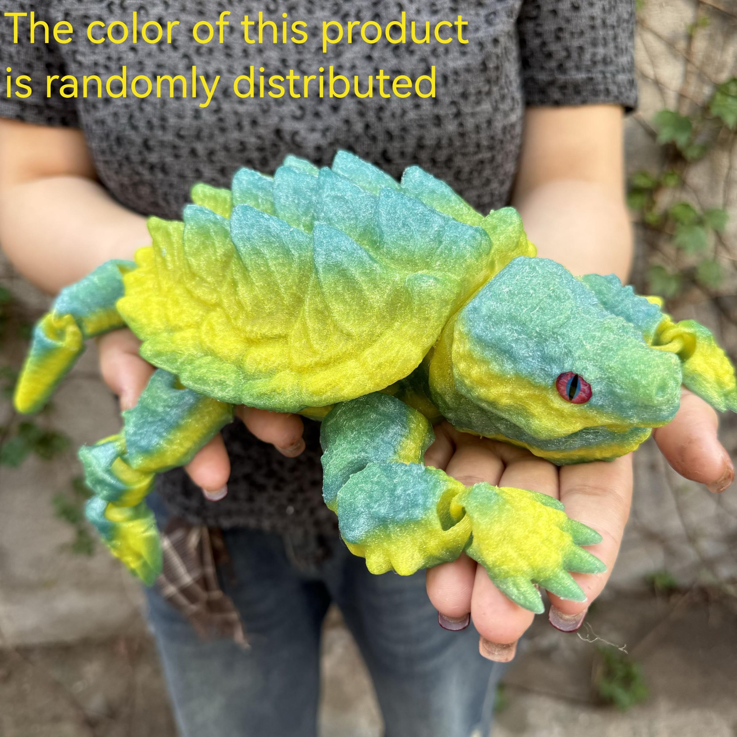3D Printed Crocodile Statue Decoration, Two Sizes Available, Unique Home Decor, Christmas Gift, Realistic Eyes, Moveable Joints, Turtle Designs