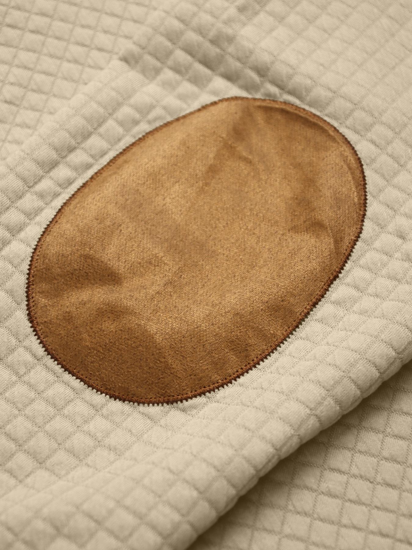 Men's cross-print plain color waffle weave hoodie, long-sleeve stand-up collar pullover, Jesus cross print, quarter z design, winter hoodie, daily holiday wear, street style casual outfit, suitable for spring, autumn and winter seasons.