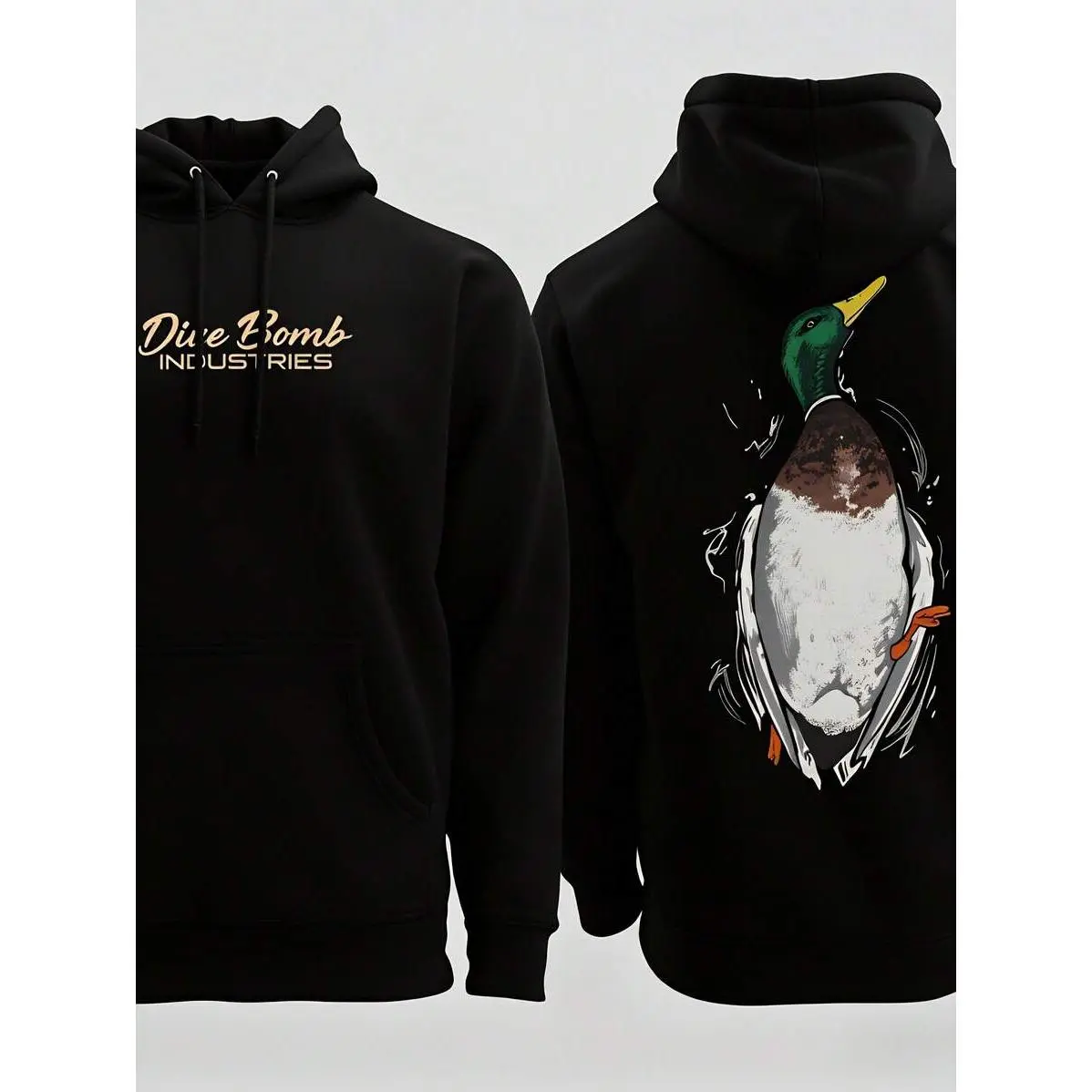 Men Fashion Hoodie Mallard Duck Hoodie Men Women, Waterfowl Hunting Pullover, Dive Bomb Outfitters Style, Cozy Fall Winter Sweatshirt, Outdoor Duck Hunter Gift, Casual Streetwear For Nature Lovers