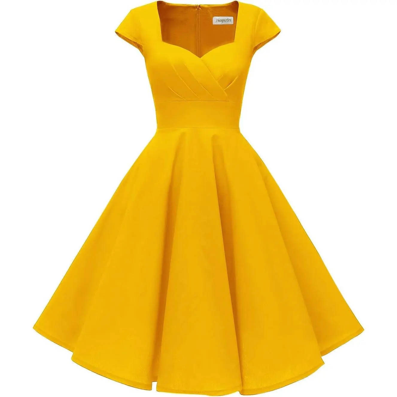Women's Cap-Sleeve 1950s Retro Cocktail Swing Dress & Home Organizer Storage Box with Pocket, Halloween-Birthday-Cosplay Wear, Casual Zipper, Prom
