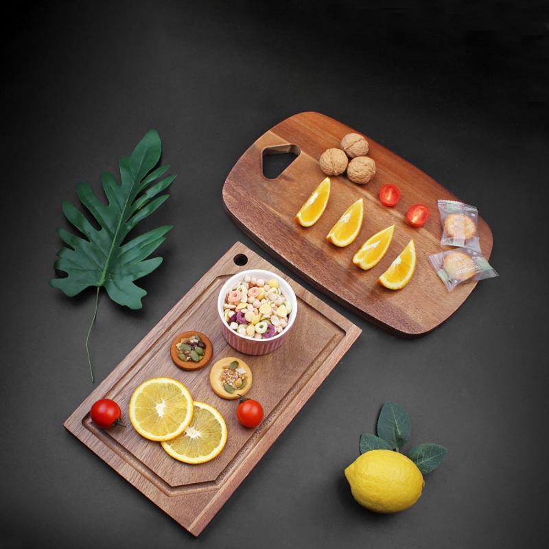 Unique Solid Wood Cutting Board with Hanging Hole, Durable and Easy to Clean, Ideal for Steaks, Fruits, Vegetables, Meats, Bread