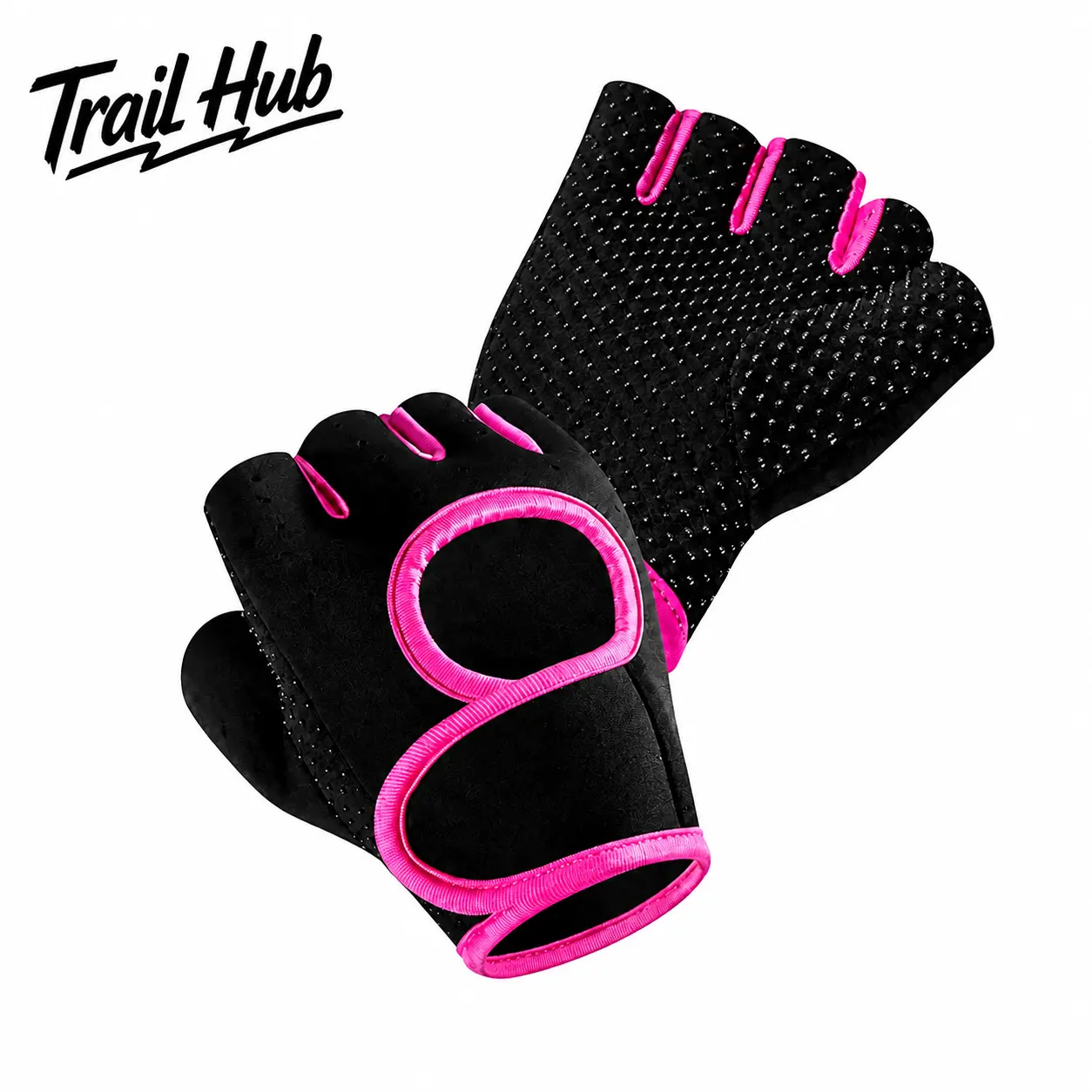 Women’s Breathable Fingerless Workout Gloves Featuring Reinforced Extra-Thick Palm Padding, Non-Slip Silicone Grip Pattern, Moisture-Wicking Fabric, and Adjustable Flexible Wrist Strap for Weightlifting, CrossFit, HIIT, and Functional Fitness Training