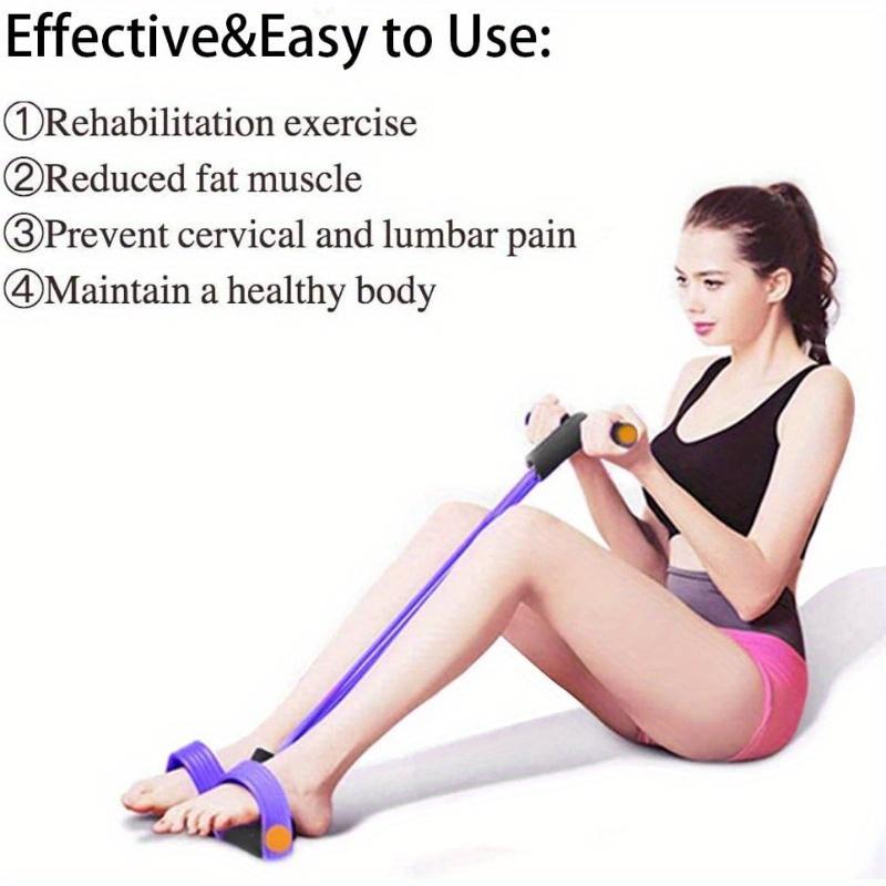 Multi-Tube Tummy Trimmer with 6 Resistance Bands, Portable Foot Pedal Exerciser for Core Training & Body Shaping