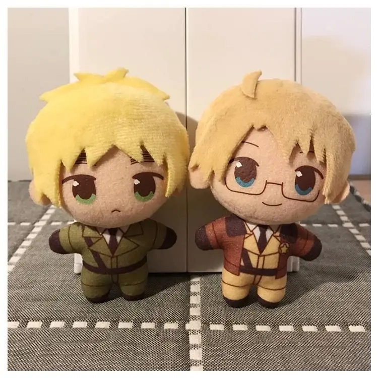 2026 Hot selling toys 10cm Anime APH Axis Powers Plush Toys Soft Stuffed Hetalia Arthur Kirkland Alfred F Jones Pendant Dolls For Kid Birthday Gift Internet-famous toy