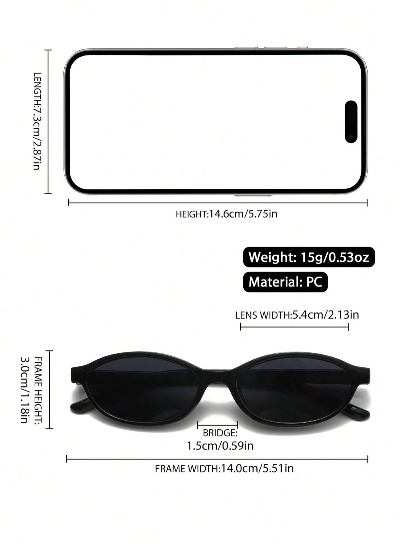 Elegant Retro Oval Sunglasses for Men & Women, Multi-Color Small Frame Shades, Perfect for Vacation, Driving, Camping, Street Photography, Classic Oval Sunglasses