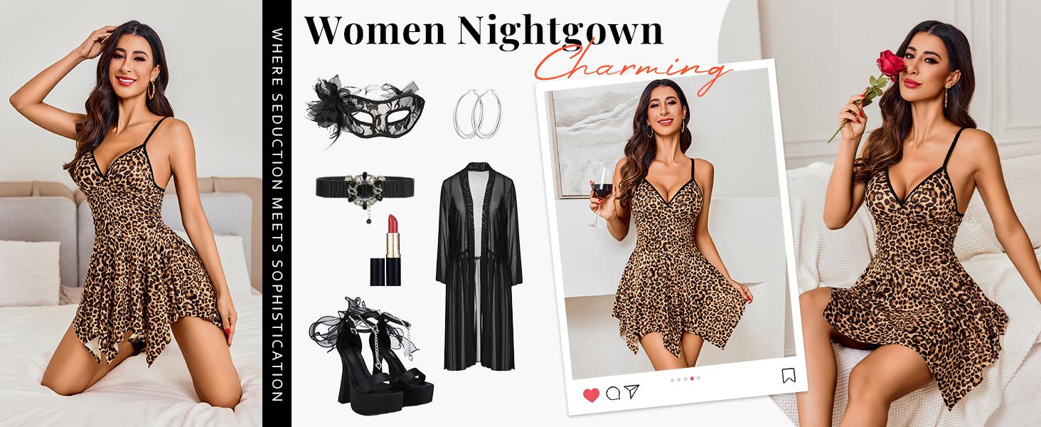 Avidlove Lingerie for Women Nightgowns Women Sleepwear Nightwear Chemise V-Neck Nightie S-XXL Avidlove Lingerie for Women Nightgowns Women Sleepwear Nightwear Chemise V-Neck Nightie S-XXL