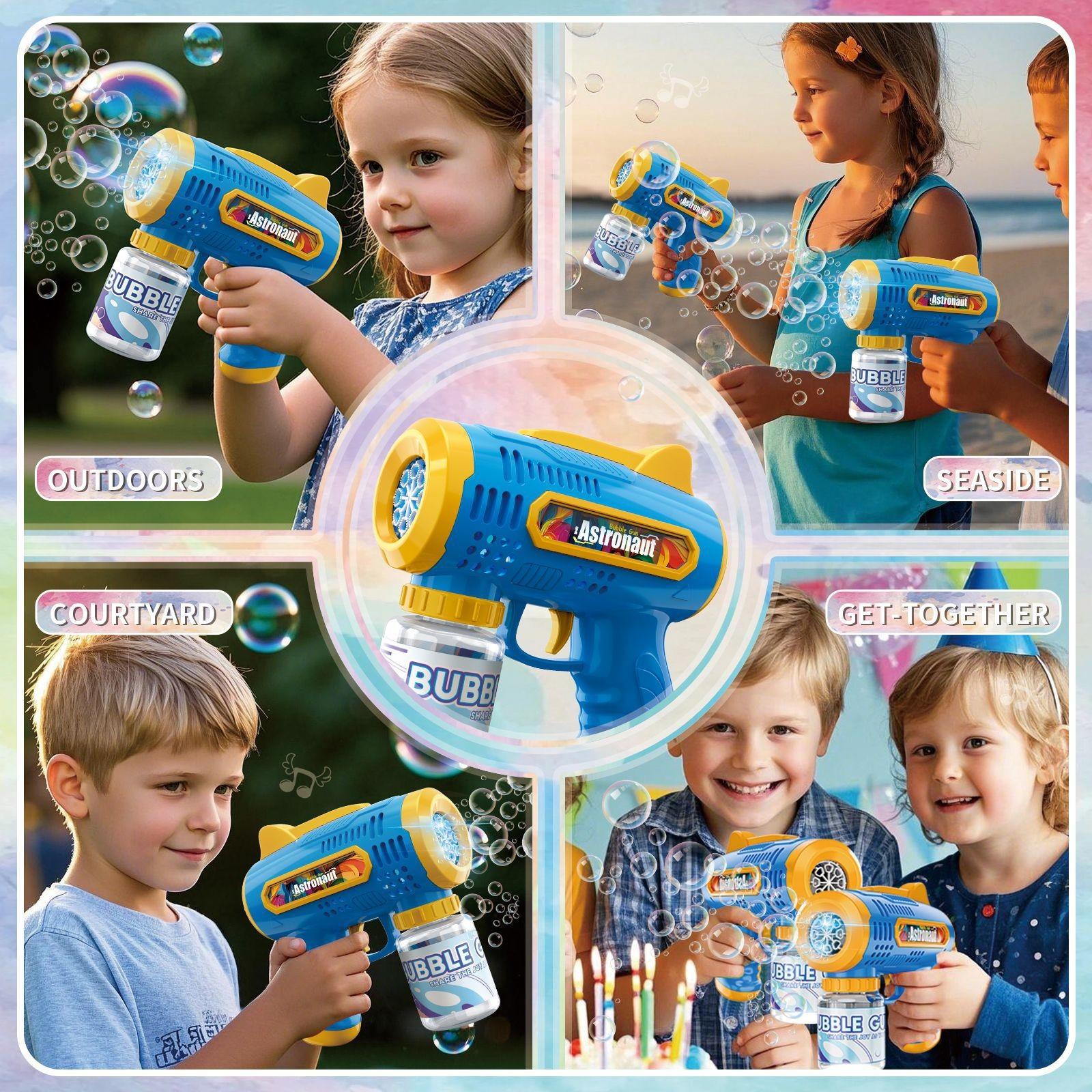 Handheld Automatic Bubble Machine, Quick Bubbles No Leaks, Outdoor Toy Birthday Gift, Requires 4x 1.5v Aa Batteries