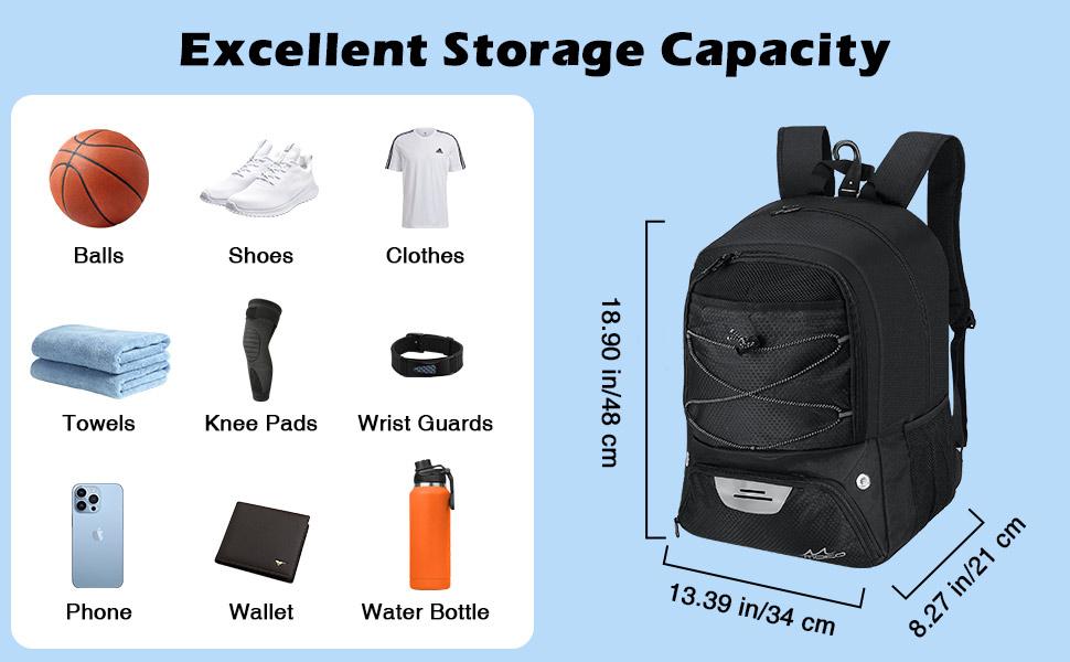 MoKo Basketball Backpack, Soccer Backpack for Men & Women with Separate Ball & Shoe Compartments - Waterproof, Large Capacity, Ventilated Design - Perfect for Sports & Travel MoKo Basketball Backpack, Soccer Backpack for Men & Women with Separate Ball & Shoe Compartments - Waterproof, Large Capacity, Ventilated Design - Perfect for Sports & Travel