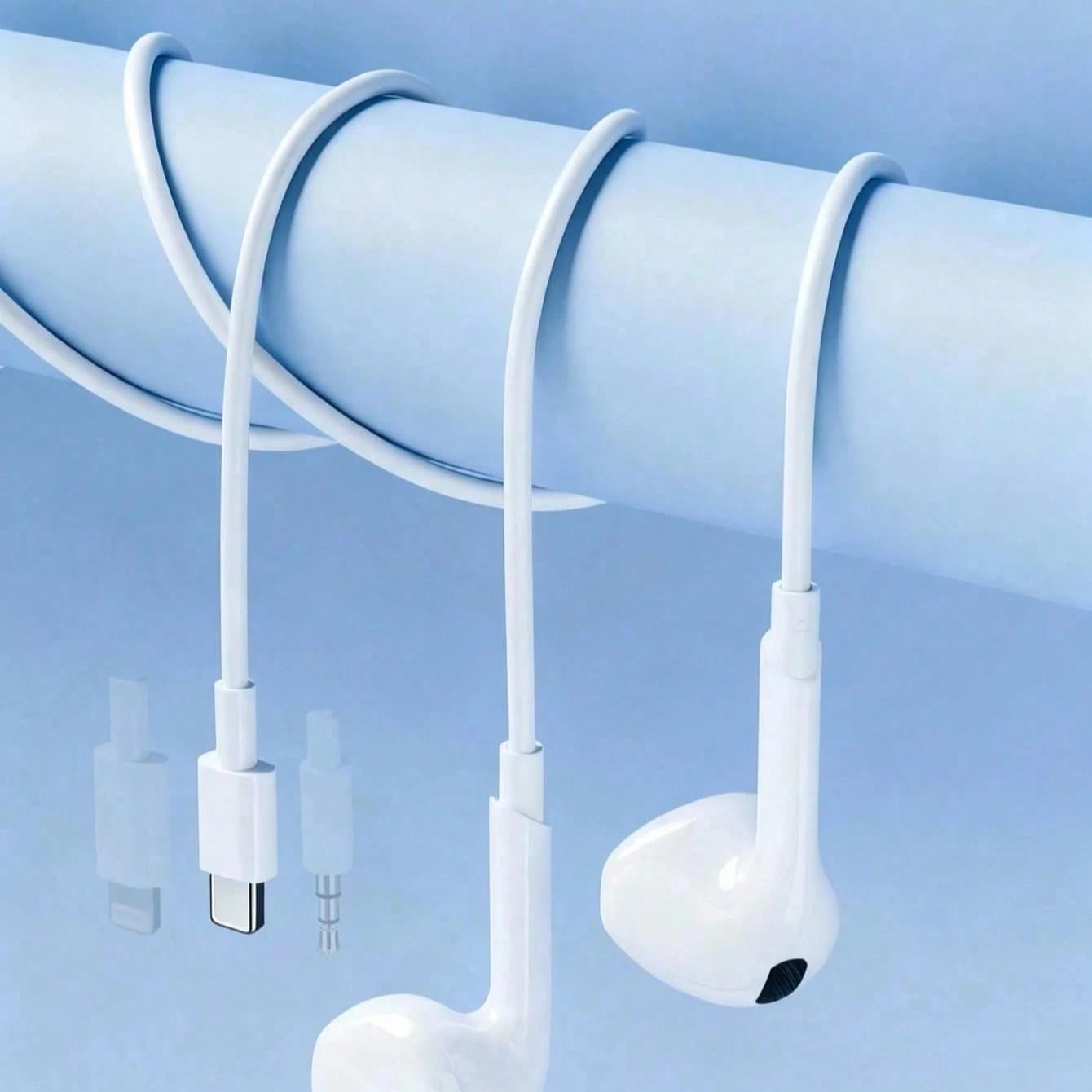 Wired In-Ear Headphones with Apple Lightning, Android Type-C, and 3.5mm Jack, Replacement Earbuds for Smartphone, Video Game Theme