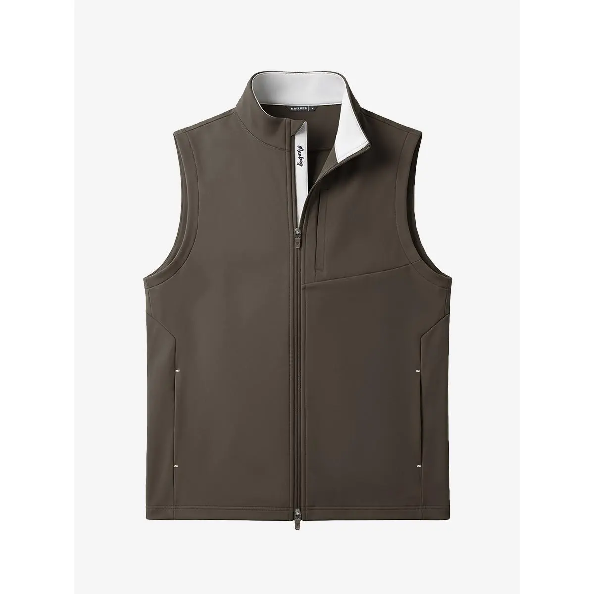 MAELREG Men's Golf Vest Menswear Tops - Lightweight Softshell Full-Zip Sleeveless Jacket, Stretch Performance Layer with Multiple Pockets for Golf, Outdoor Wear