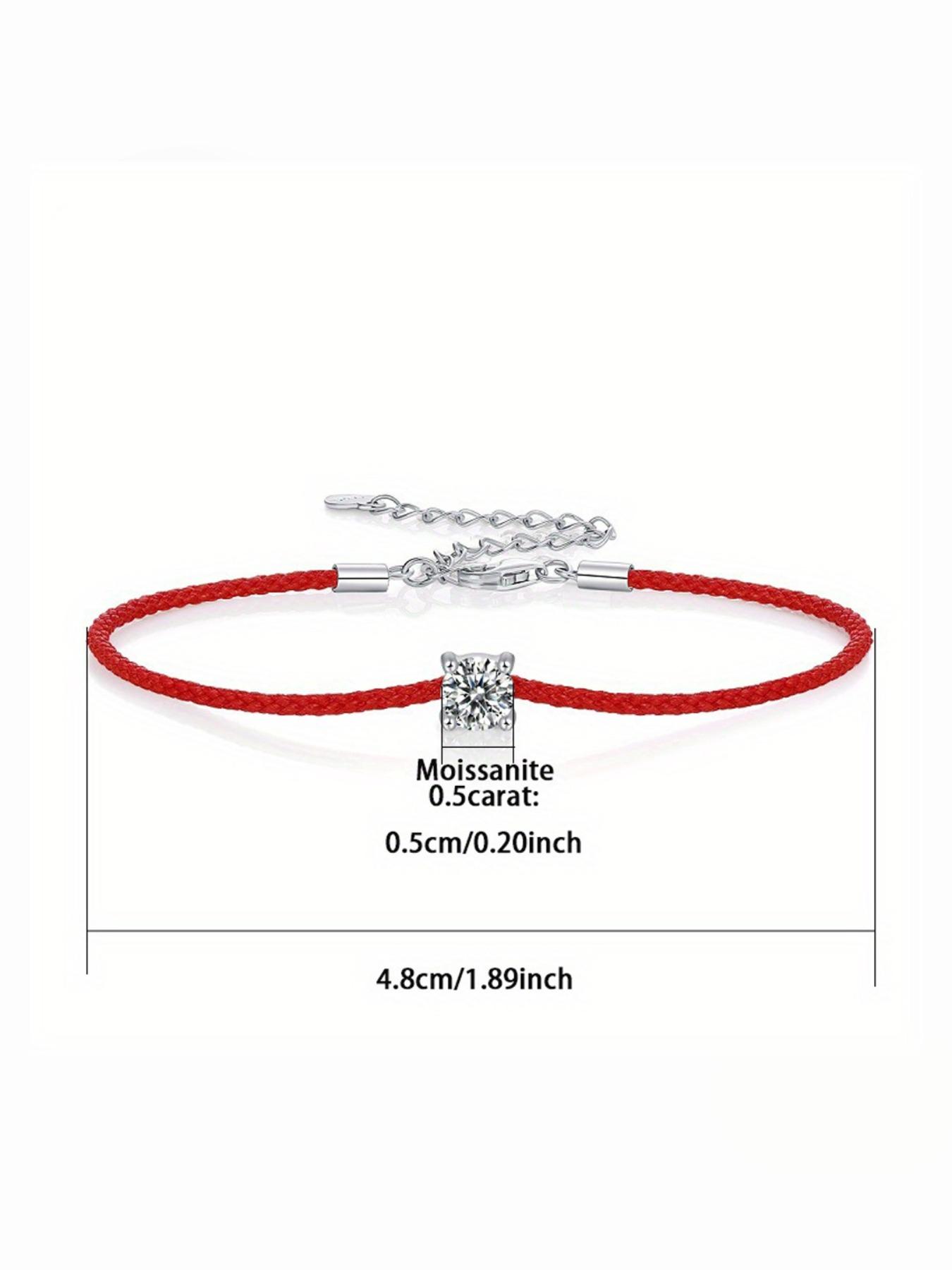 New Style 0.5 Carat Moissanite Bracelet, Fashionable Vintage Couple Design, S925 Silver Color, Perfect Gift for Daily Use, Mother's Day, Thanksgiving