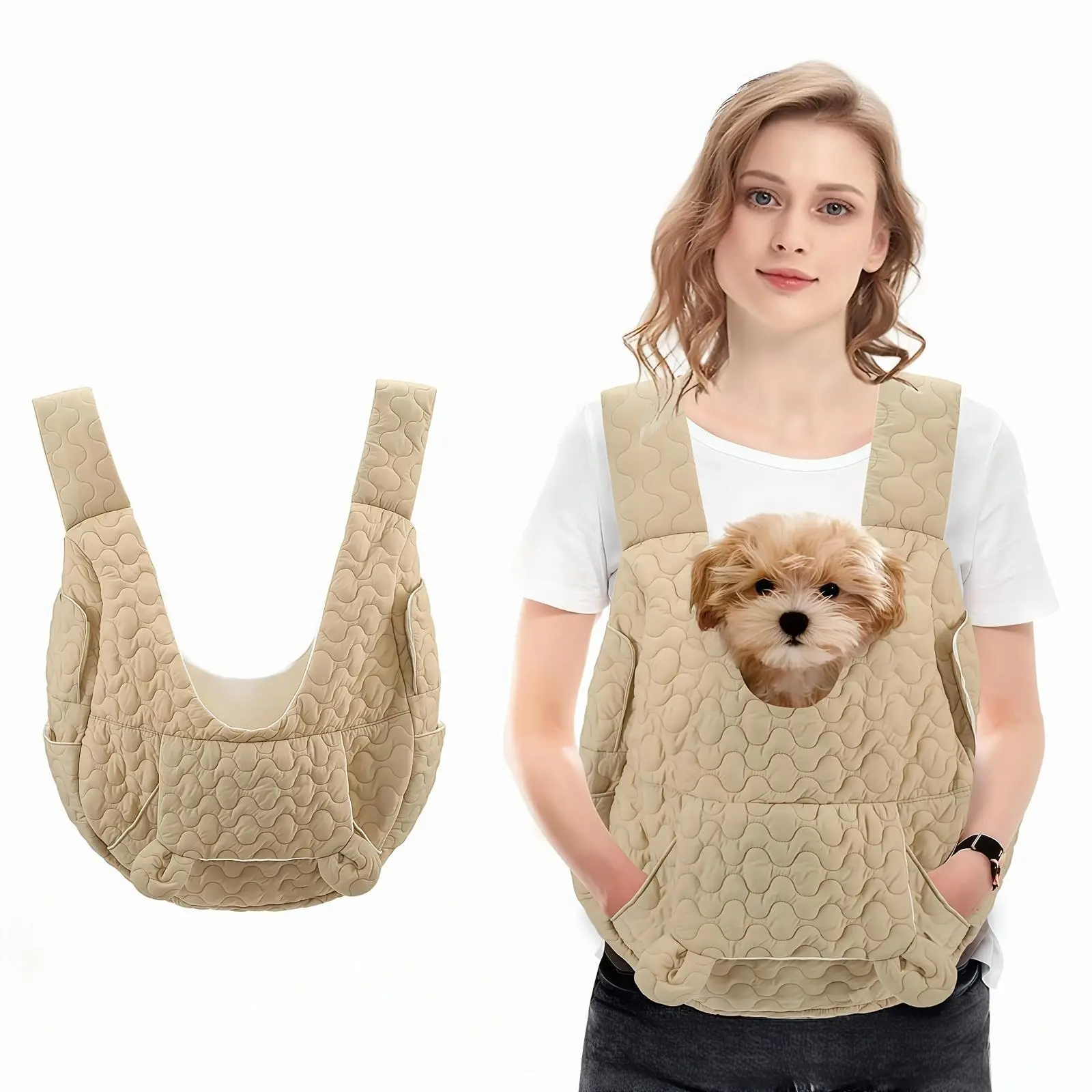 Adjustable Front‑Facing Pet Carrier Backpack, Breathable Travel Bag with Removable Safety Bottom Pad, Comfortable Pet Carry Sack for Cats, Small Dogs & Rabbits, Portable Outdoor Gear for Travel, Camping, Hiking & Road‑Trips